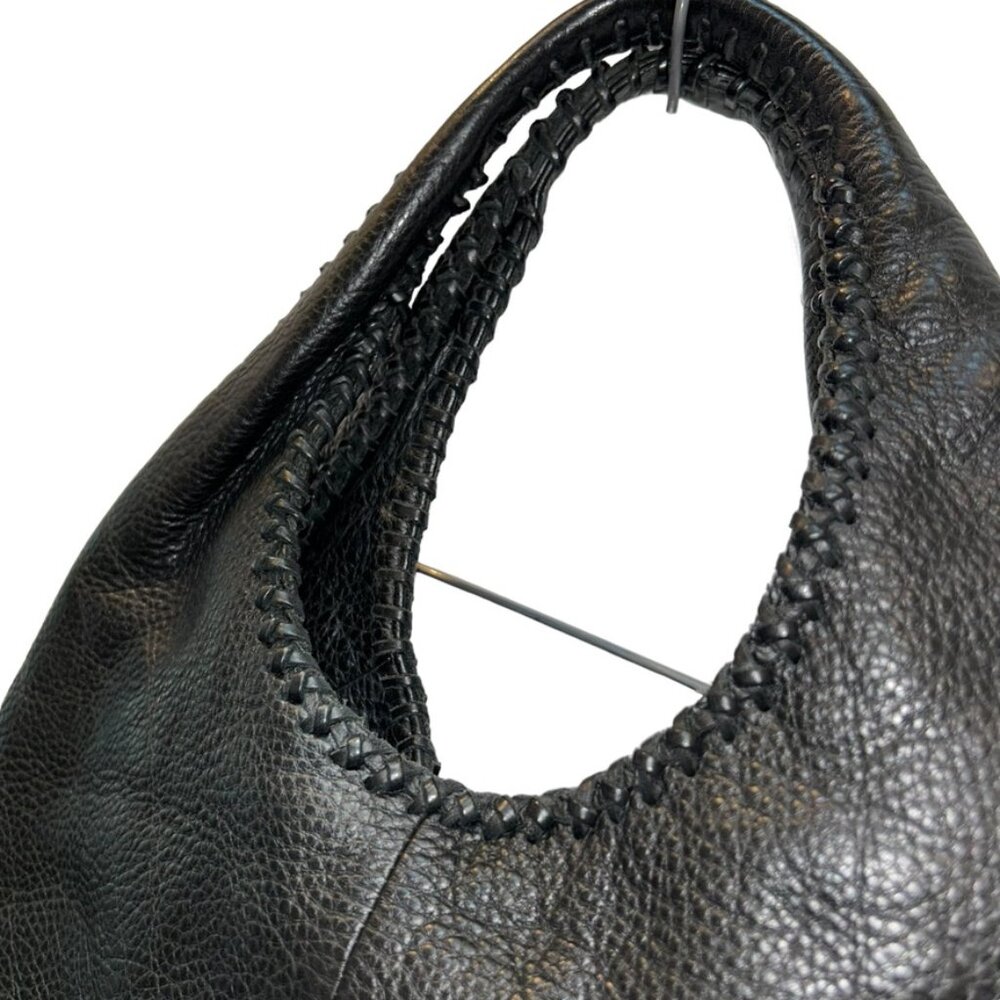 Banana Republic EXCELLENT CONDITION all weather leather black half moon … - Picture 5 of 6